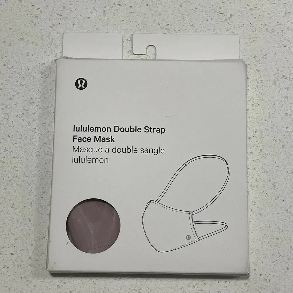 Lululemon Mauve Pink Black FACE MASK